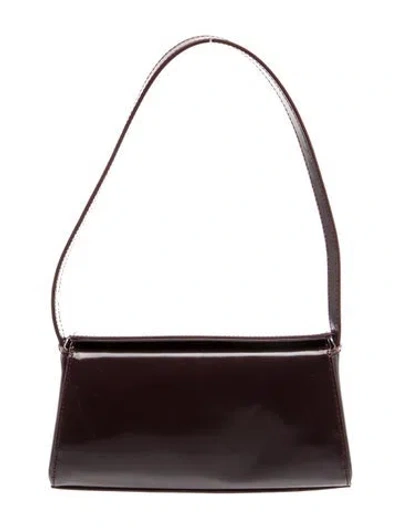 Pre-owned St Agni Leather Shoulder Bag In Burgundy