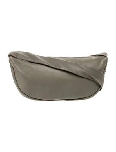 Pre-owned St Agni Leather Shoulder Bag In Gray