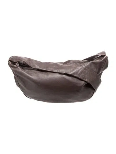 Pre-owned St Agni Leather Shoulder Bag In Gray