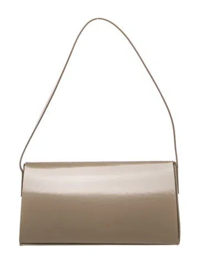 Pre-owned St Agni Leather Shoulder Bag In Gray