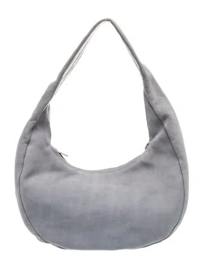 Pre-owned St Agni Leather Shoulder Bag In Grey