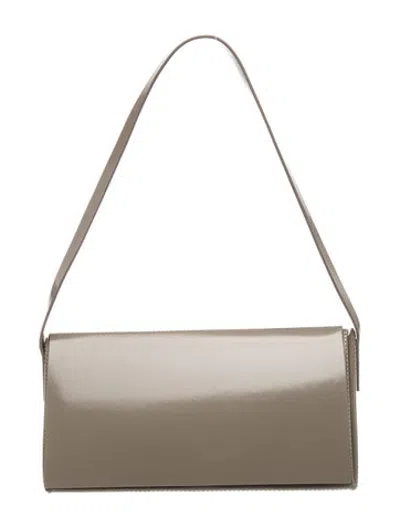 Pre-owned St Agni Leather Shoulder Bag In Grey