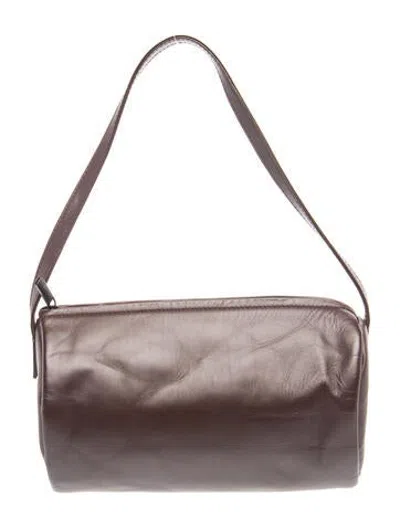 Pre-owned St Agni Leather Shoulder Bag In Grey