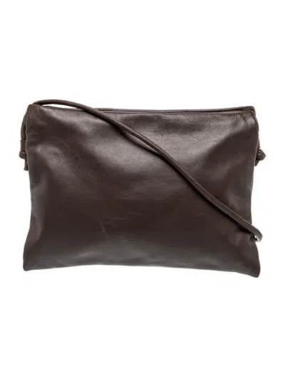 Pre-owned St Agni Leather Shoulder Bag In Grey