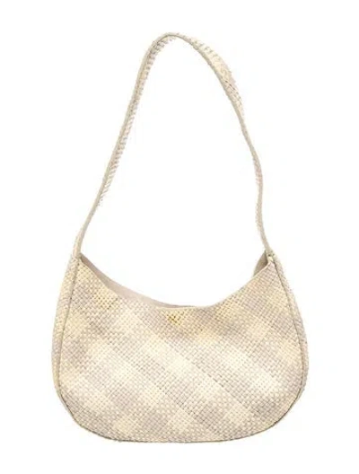 Pre-owned St Agni Leather Shoulder Bag In Neutrals