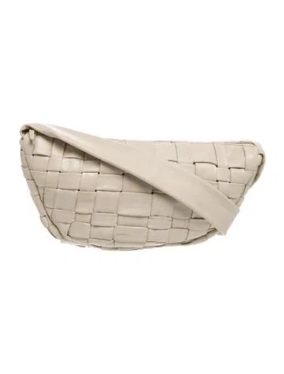 Pre-owned St Agni Leather Shoulder Bag In Neutrals