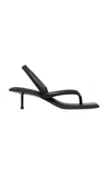 ST AGNI LEATHER SLINGBACK THONG SANDALS