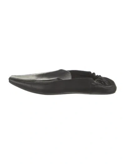 Pre-owned St Agni Leather Slippers In Black