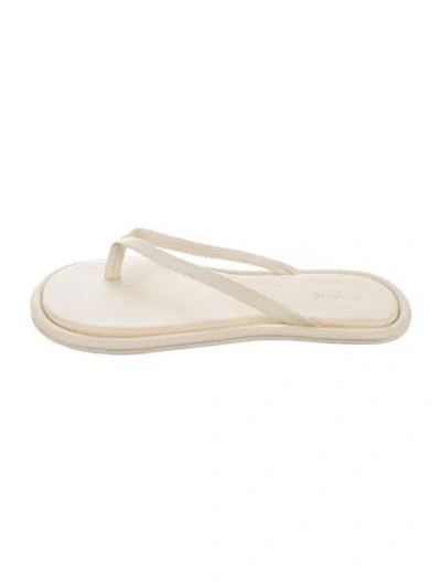 Pre-owned St Agni Leather Slippers In Neutral