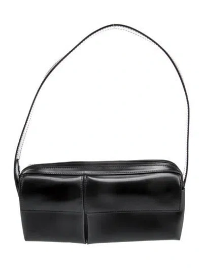 Pre-owned St Agni Leather Top Handle Bag In Black