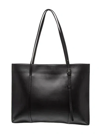 Pre-owned St Agni Leather Tote In Black