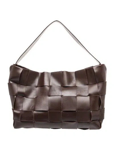 Pre-owned St Agni Leather Tote In Brown
