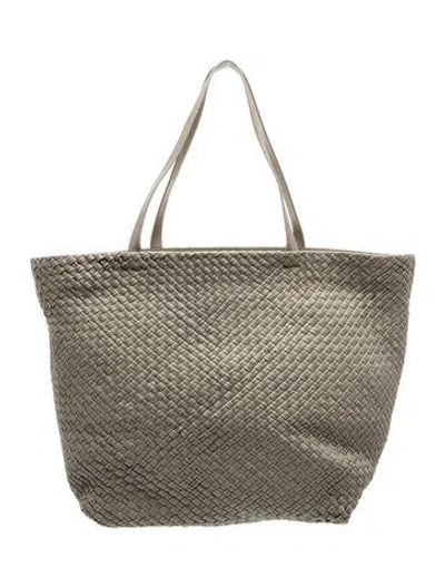 Pre-owned St Agni Leather Tote In Green