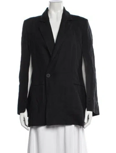 Pre-owned St Agni Linen Blazer In Blue