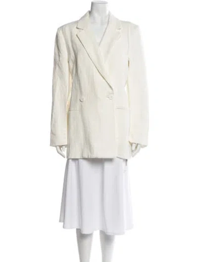 Pre-owned St Agni Linen Blazer In Neutral