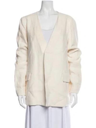 Pre-owned St Agni Linen Blazer In Neutrals