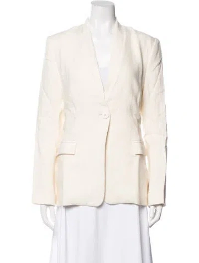 Pre-owned St Agni Linen Blazer W/ Tags In Neutrals