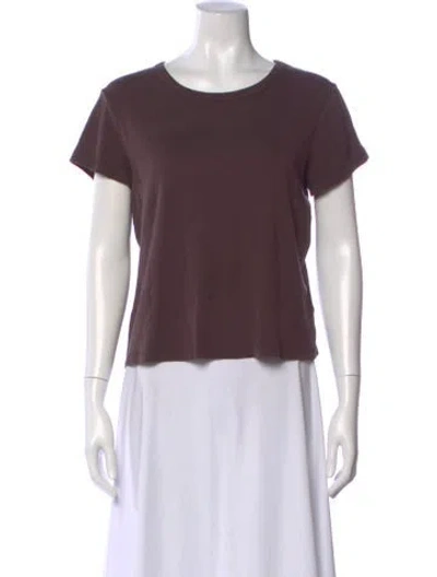 Pre-owned St Agni Linen Crew Neck T-shirt In Black