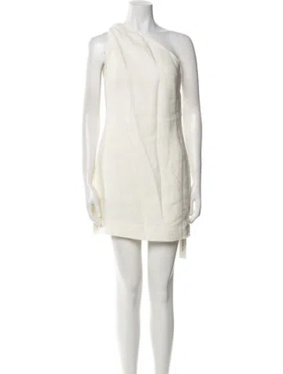 Pre-owned St Agni Linen Mini Dress In Neutral