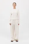 St Agni Linen Silk Blend Jumper In Salt