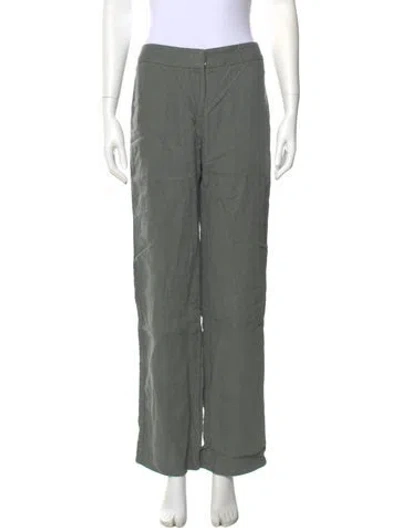 Pre-owned St Agni Linen Straight Leg Pants In Gray