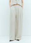 St Agni Linen Tailored Pants In Beige