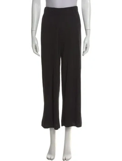 Pre-owned St Agni Linen Wide Leg Pants In Black