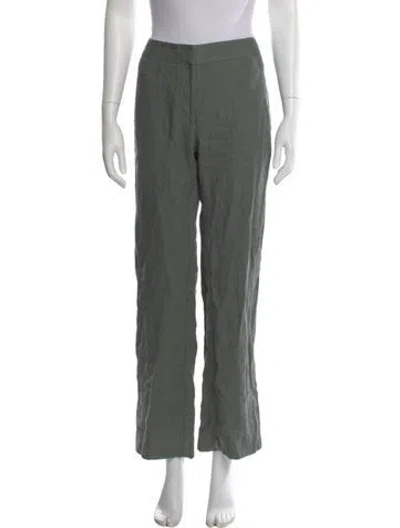 Pre-owned St Agni Linen Wide Leg Pants In Gray