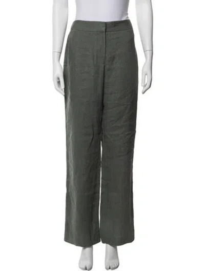Pre-owned St Agni Linen Wide Leg Pants In Grey