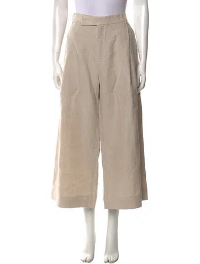 Pre-owned St Agni Linen Wide Leg Pants In Neutral