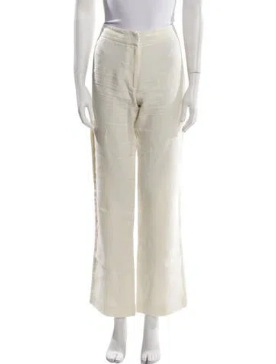 Pre-owned St Agni Linen Wide Leg Pants In Neutral