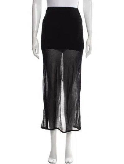 Pre-owned St Agni Long Skirt In Black