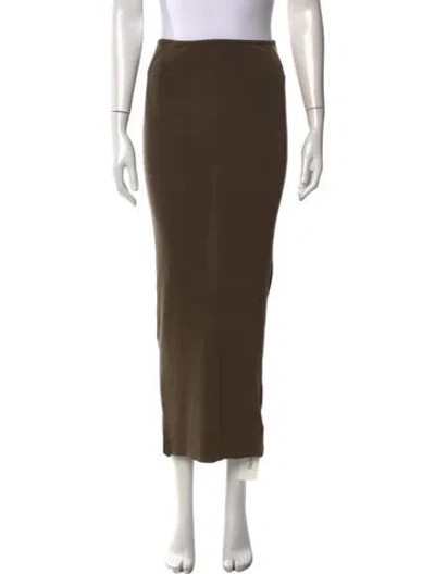 Pre-owned St Agni Long Skirt In Green