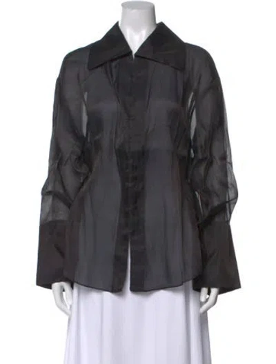 Pre-owned St Agni Long Sleeve Top W/ Tags In Black