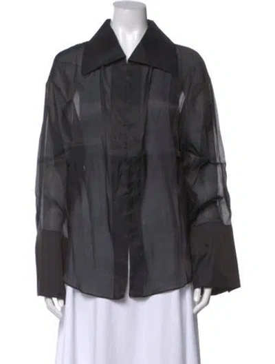 Pre-owned St Agni Long Sleeve Top W/ Tags In Black