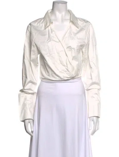 Pre-owned St Agni Long Sleeve Top W/ Tags In White