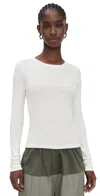 St Agni Long Sleeve Top White In White