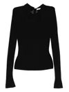 St Agni Long-sleeves Polo Top In Black