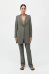 St Agni Longline Wool Jacket In Smokey Olive