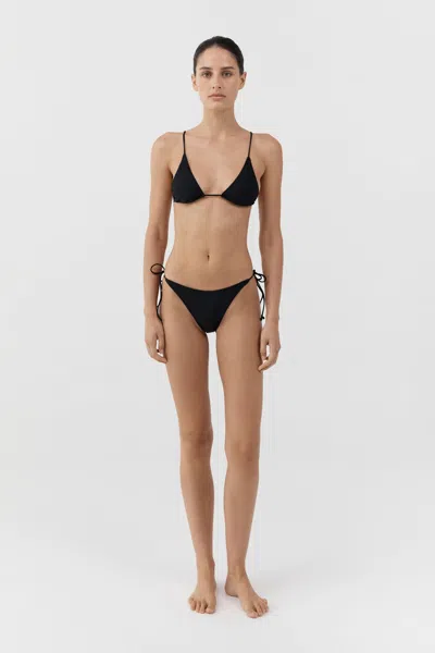 St Agni Longline Triangle Bikini Top In Black