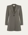 St Agni Longline Wool Jacket In Smokey Olive