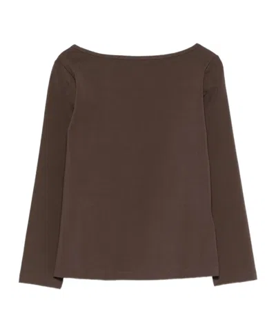 St Agni Long-sleeves T-shirt In Brown