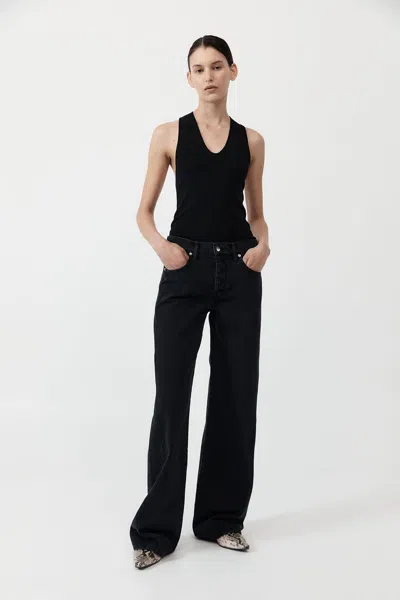 St Agni Low Rise Jeans In Black