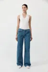 St Agni Low Rise Jeans In Denim Blue