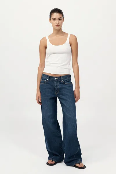 St Agni Low Rise Jeans In Purple