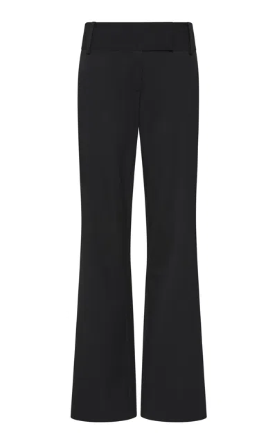 St Agni Low-rise Stretch-wool Flare Pants In Black