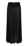 St Agni Low-rise Tencel Jersey Midi Skirt In Black