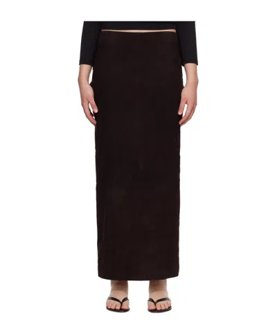 St Agni Low-waisted Skirt In Black