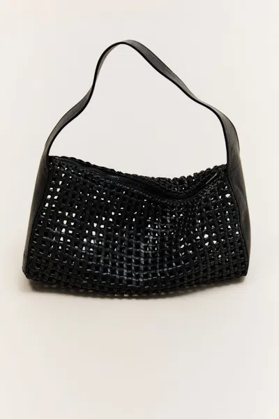 St Agni Macrame Mesh Bag In Black