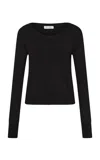 St Agni Merino Wool Ballet Cardigan In Black